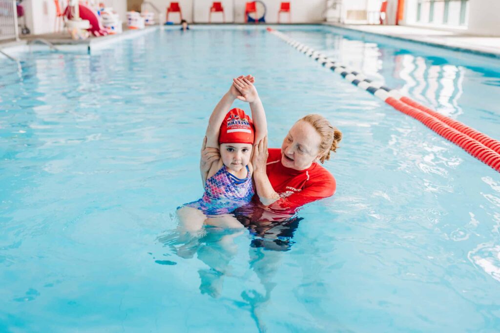 Kid swimming lessons with an instructor at British Swim School Pottstown.