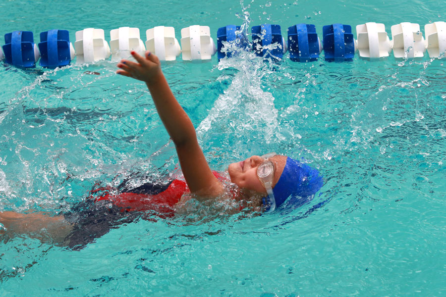 Isabella Ortega swimming